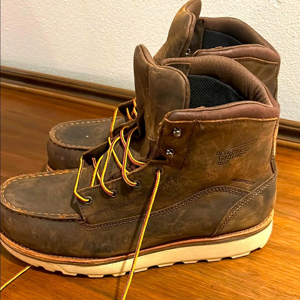 Redwing Safety Brown Leather Boots